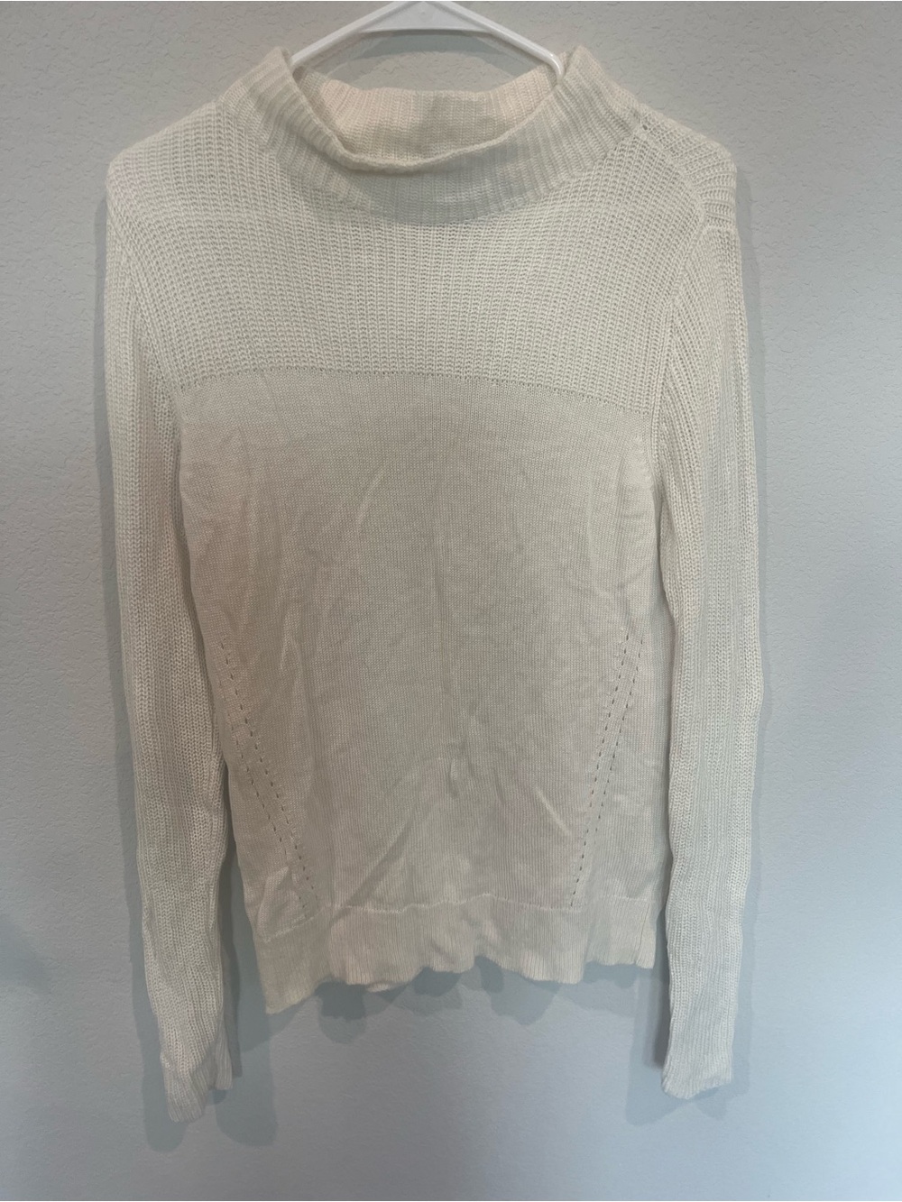 Ann Taylor Cream Turtleneck Sweater